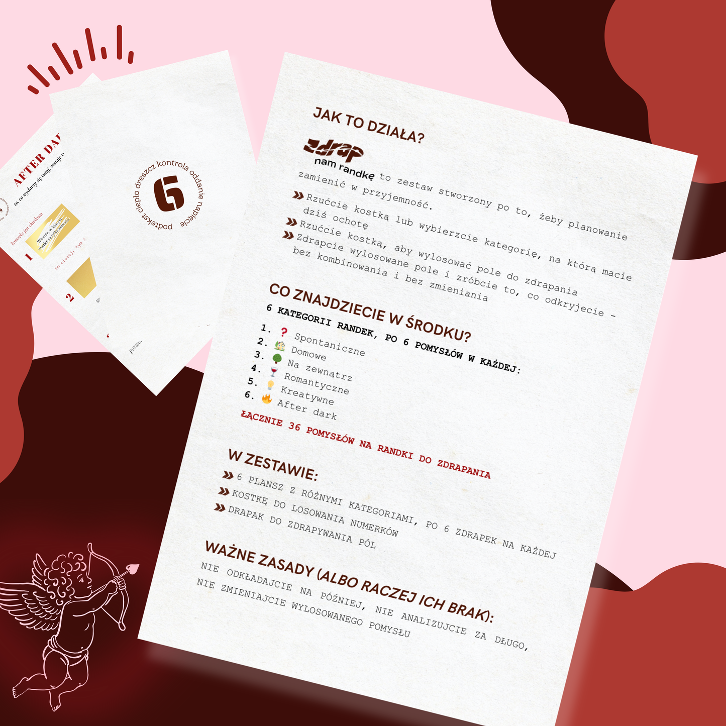 Gra zdrapka dla par - 6 kategorii randek - 6 różnych pomysłów