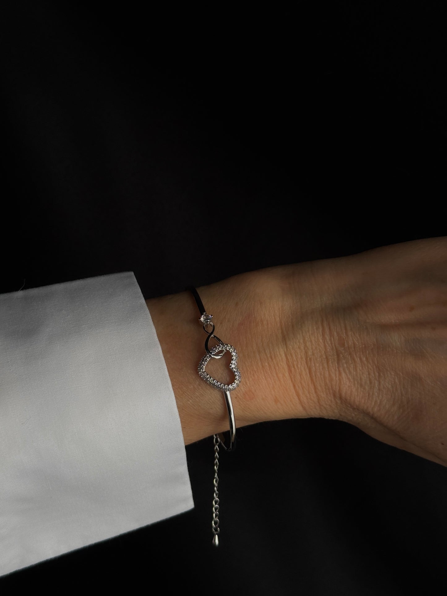 Komplet biżuterii w pudełku prezentowym – mydlana róża, srebrny naszyjnik, srebrna bransoletka + GRATIS