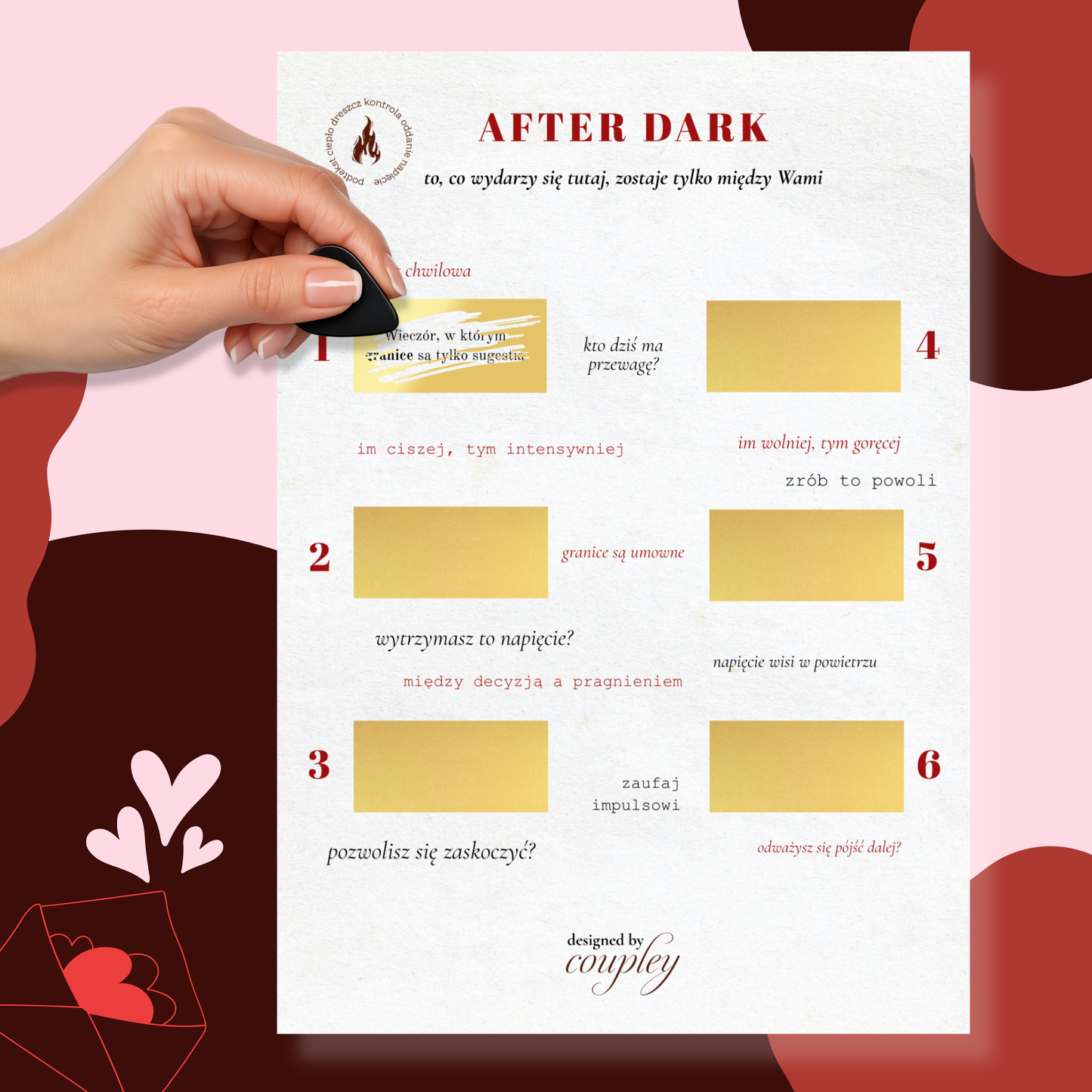 Gra zdrapka dla par - 6 kategorii randek - 6 różnych pomysłów